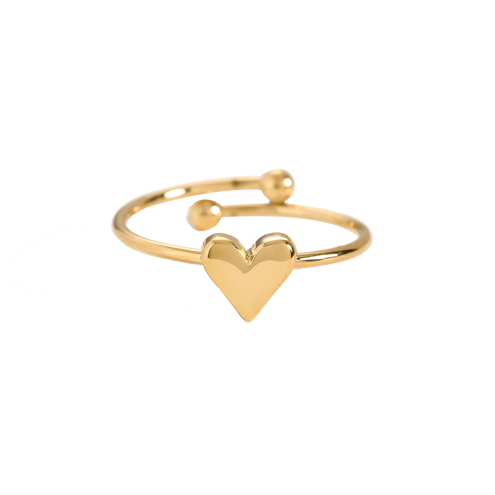 Simple Heart stainless steel ring    