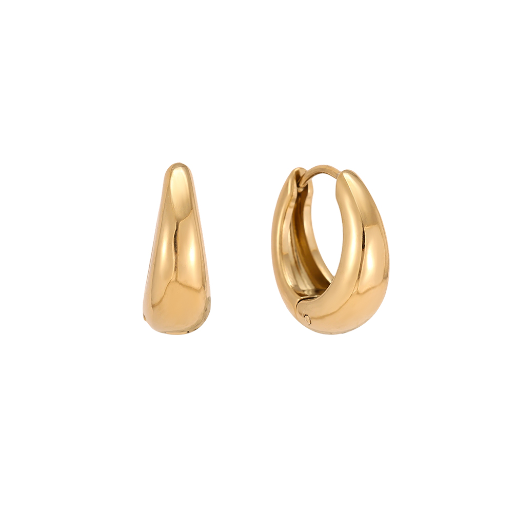 18mm classic stainless steel hoop earrings    