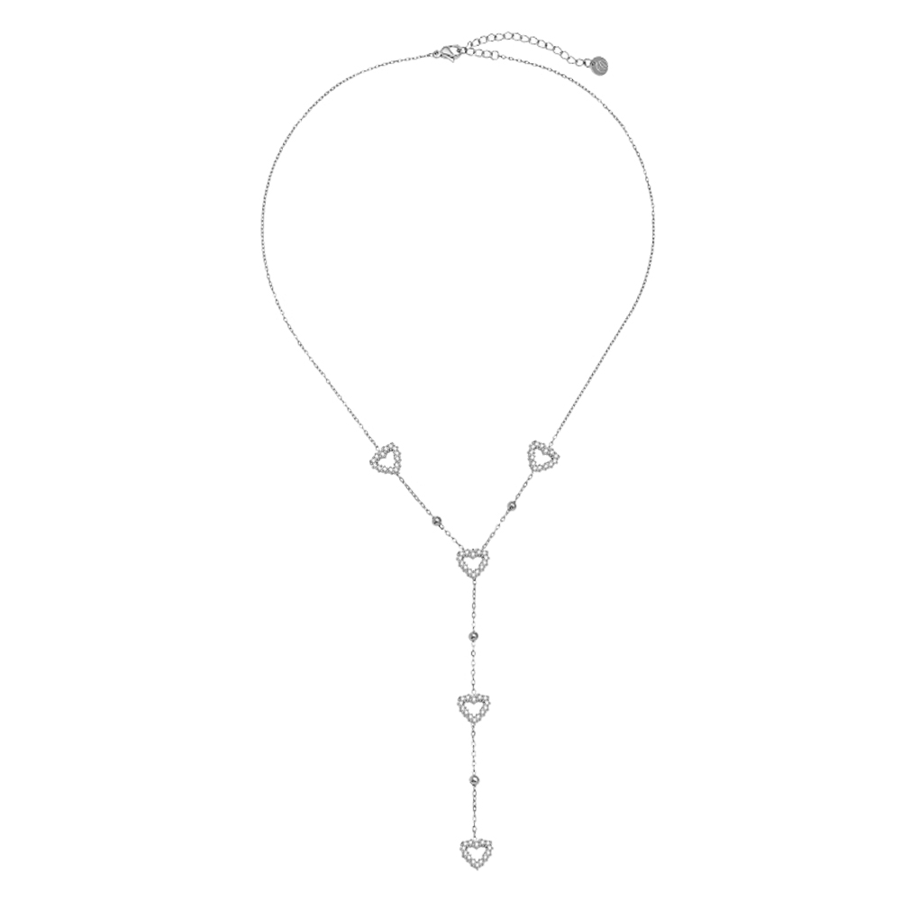 Stainless steel necklace 39cm Nice Diamond Heart