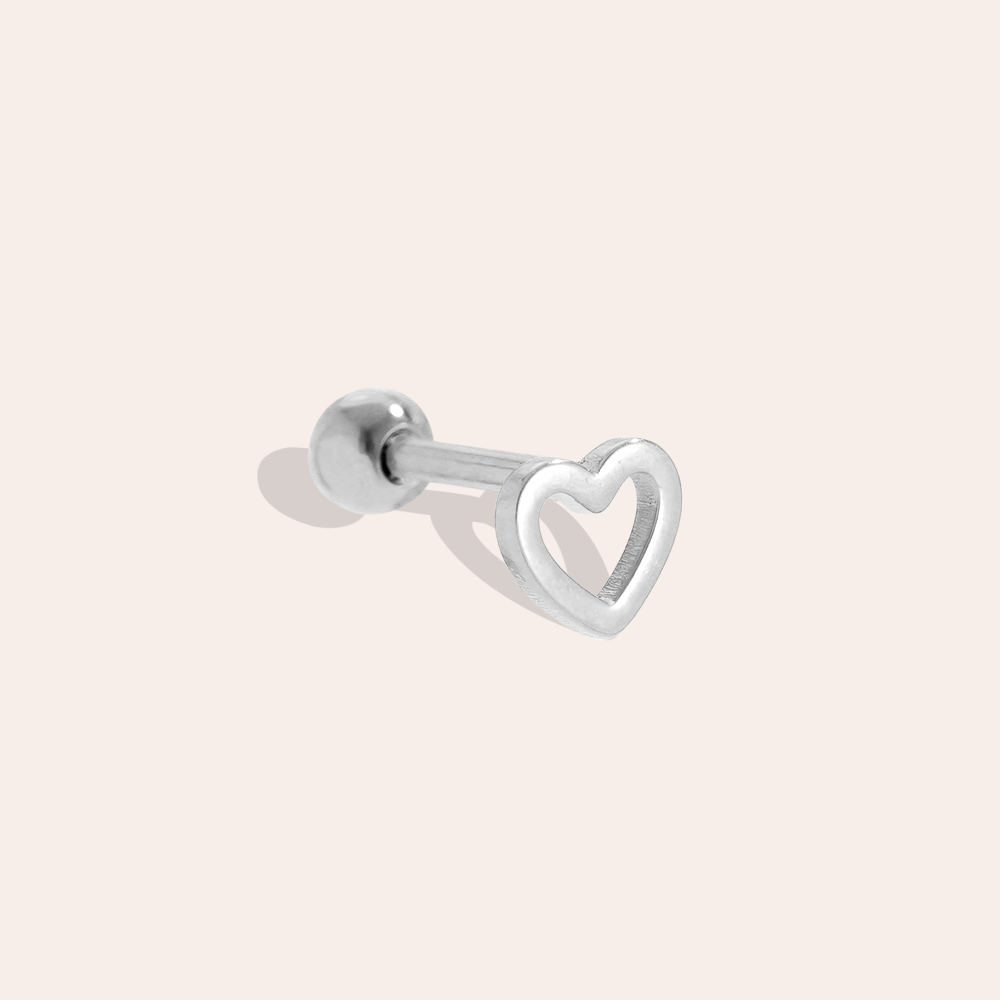 Stainless steel piercing 5mm mini hollow heart